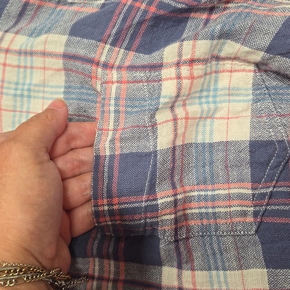 Rails-Wyatt in 'Ocean Tangerine' 100% Cotton Long Sleeve Button Down-Size XL - Picture 13 of 17